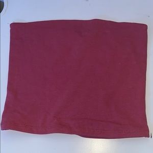 Pink cropped tube top